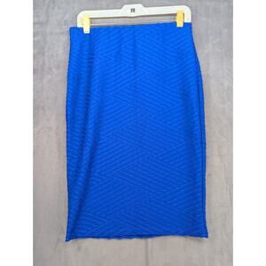 Cashmere Rose Womens Royal Blue Straight Skirt Size Petite Medium Vintage